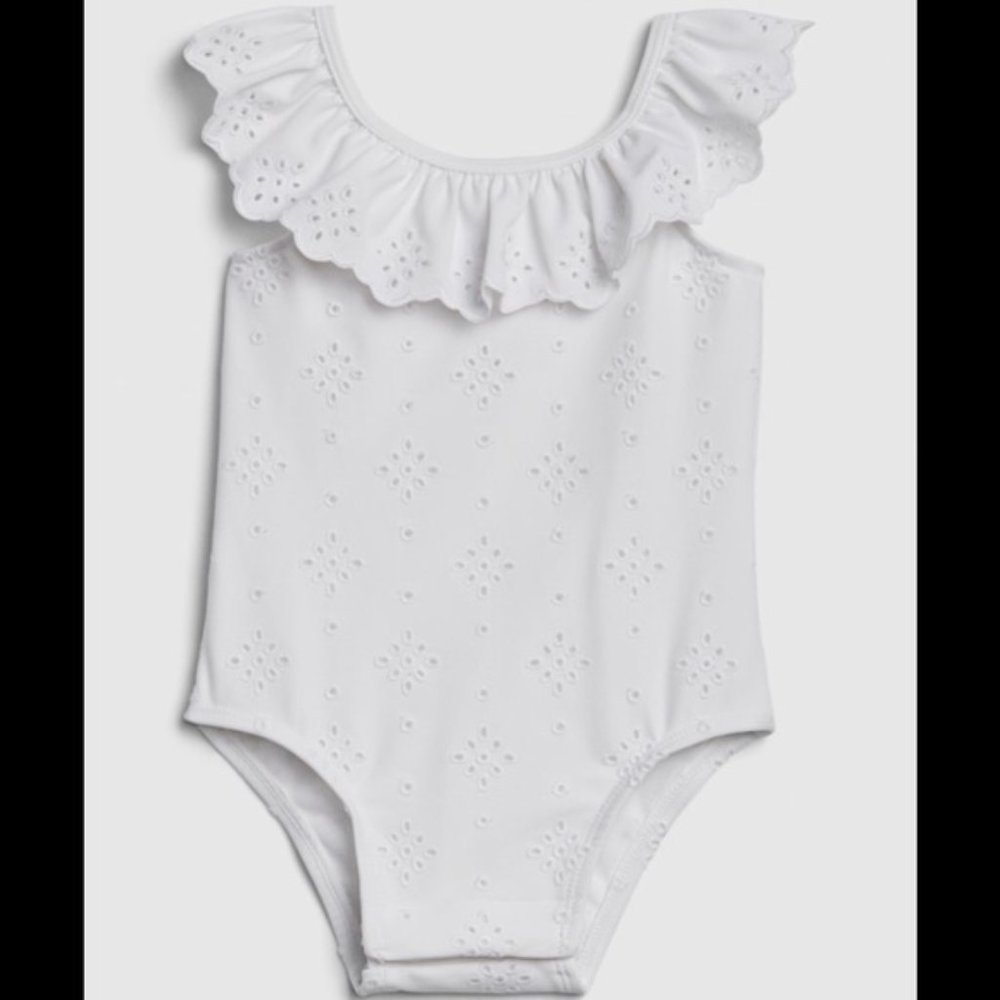 GAP White Eyelet Swimsuit